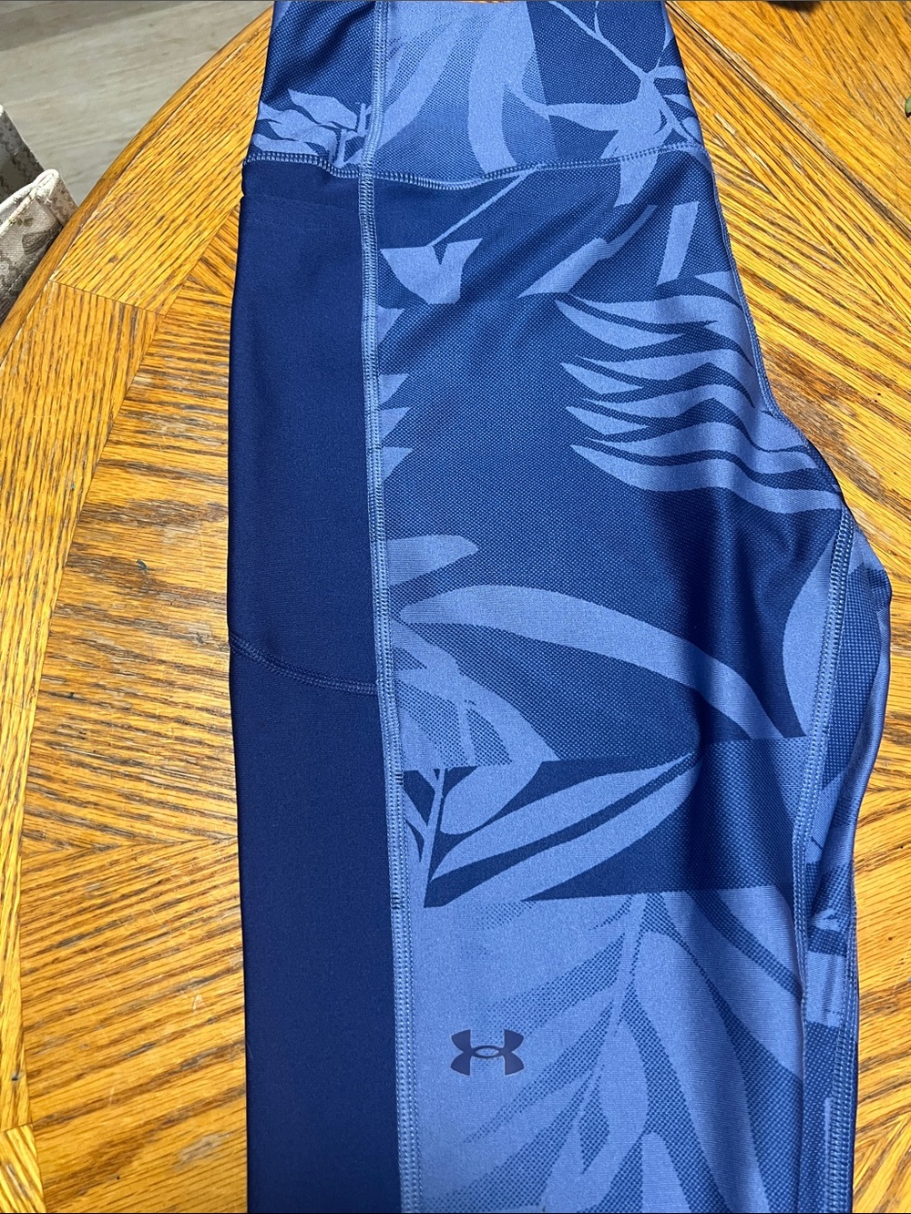 Under Armour Navy and Blue Printed Leggings